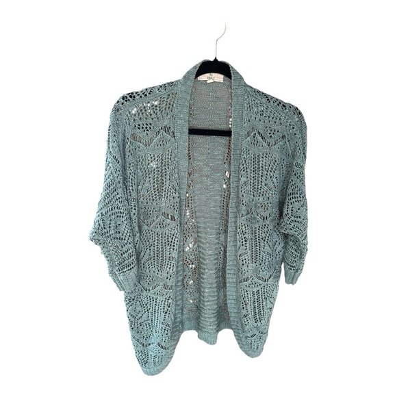 Oh MG! Green Long Crochet Cardigan - Picture 1 of 4